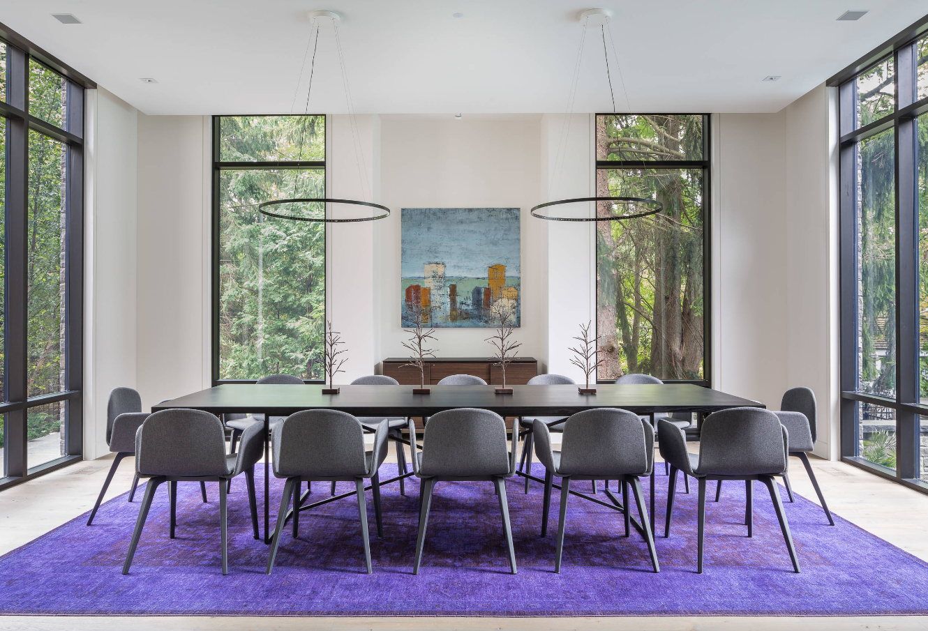 Collection of Bringing a burst of warmth and texture to our dining room this red patchwork Turkish rug ties the space together with its rich hues and unique design in a gallery layout