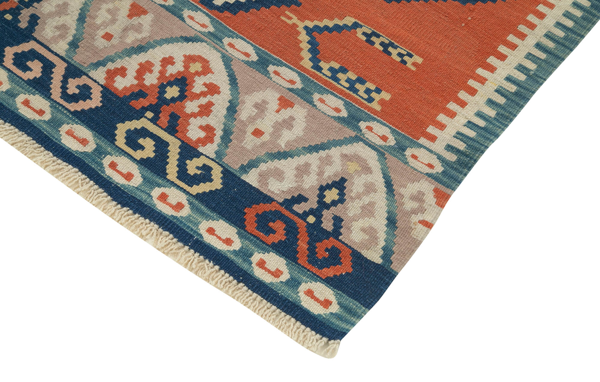 Collection of 3' 7'' x 5' 5'' - Anatolian Hand-Woven Kilim Rug in a gallery layout