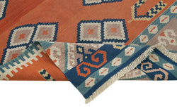 Collection of 3' 7'' x 5' 5'' - Anatolian Hand-Woven Kilim Rug in a gallery layout