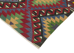 Collection of 5' 9'' x 10' 2'' - Anatolian Hand-Woven Kilim Rug in a gallery layout