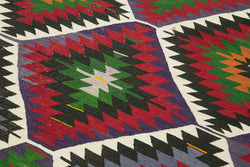 Collection of 4' 11'' 9' - Anatolian Hand-Woven Kilim Rug in a gallery layout