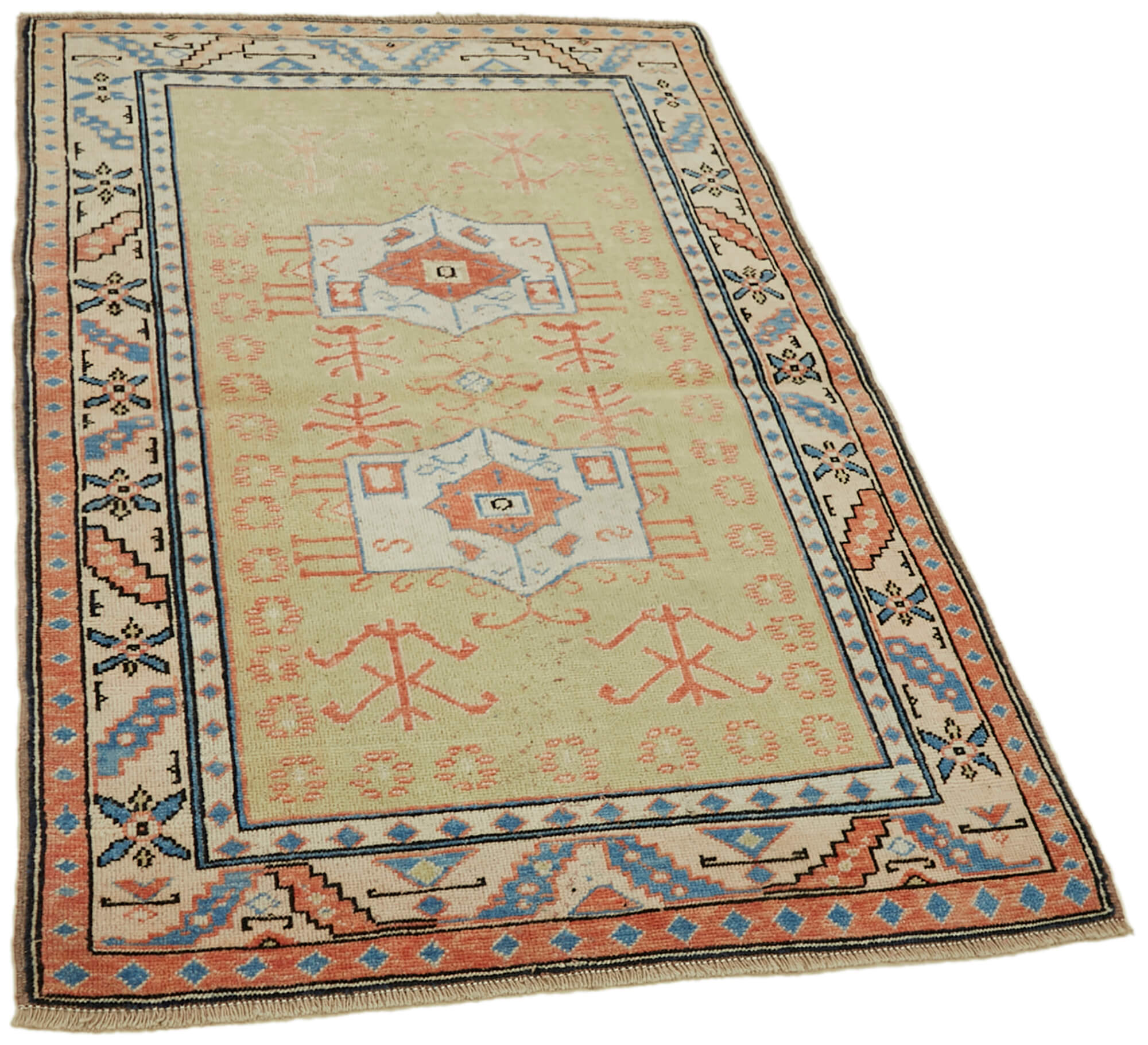 Collection of 3' 4'' x 5' Hand-Knotted Anatolian Turkish Rug in a gallery layout