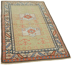 Collection of 3' 4'' x 5' Hand-Knotted Anatolian Turkish Rug in a gallery layout