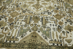 Collection of 9' 2'' x 12' Vintage Hand-Knotted Persian Rug in a gallery layout