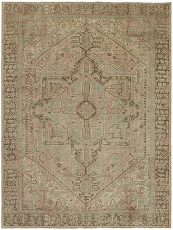 Collection of 8' 5'' x 11' 1'' Vintage Hand-Knotted Persian Rug in a gallery layout