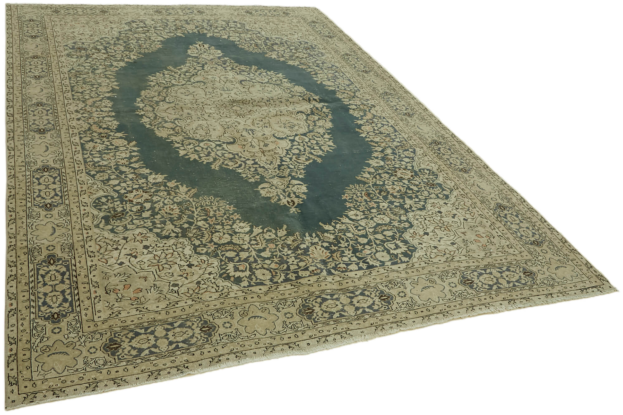 Collection of 6' 8'' x 9' 2'' Vintage Hand-Knotted Rug in a gallery layout