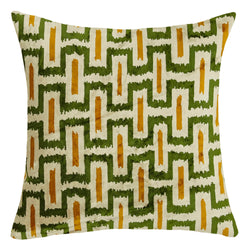 Collection of Green Color Silk Velvet Sofa Pillow Covers in a gallery layout