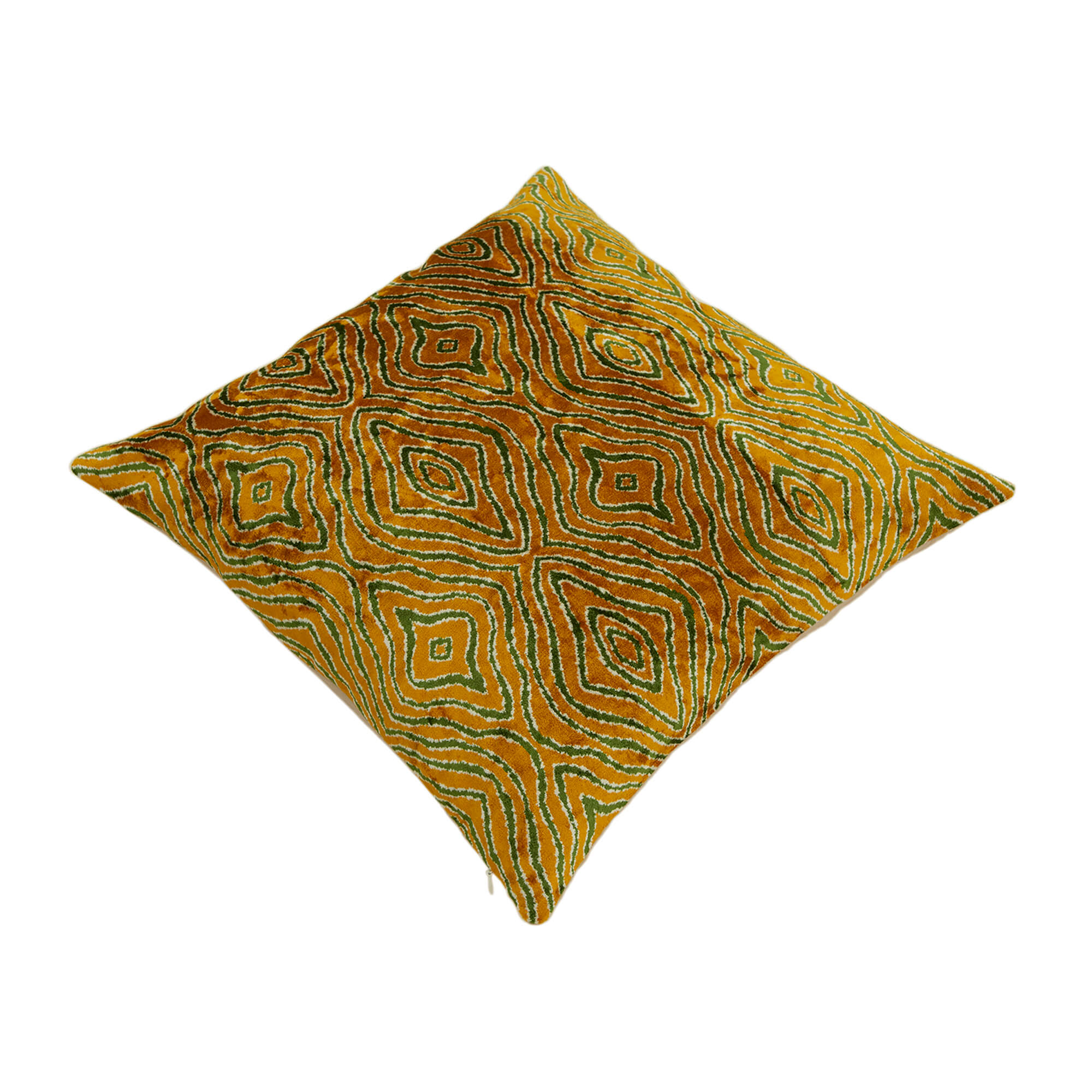 Collection of Silk and Velvet Yellow Pillow Cover in a gallery layout