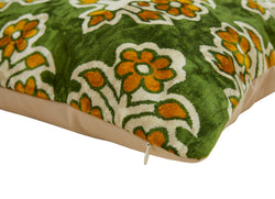 Collection of Silk and Velvet Green Pillow Cover in a gallery layout