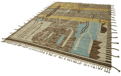 Collection of 9' 5'' x 12' 2'' Handmade Moroccan Rug in a gallery layout