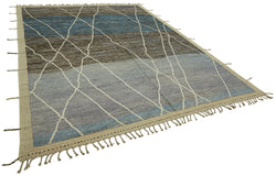 Collection of 9' 2'' x 12' 2'' Handmade Moroccan Rug in a gallery layout