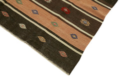 Collection of 6' 1'' x 10' 6'' - Anatolian Hand-Woven Kilim Rug in a gallery layout