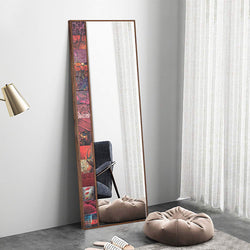 Collection of Benita Handmade Full Length Decorative Tile Mirror in a gallery layout