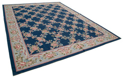 Collection of 9' 11'' x 13' 8'' Needlepoint Kilim Rug in a gallery layout