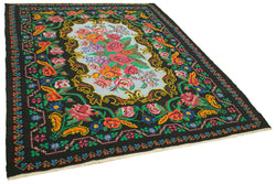 Collection of 6' 6'' x 8' 11'' Rose Kilim Area Rug in a gallery layout