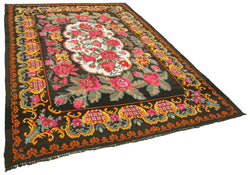 Collection of 7' 2'' x 10' 8'' Moldovan Rose Kilim Rug in a gallery layout