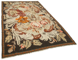 Collection of 5' 10'' x 10' 5'' Floral Vintage Kilim Rug in a gallery layout