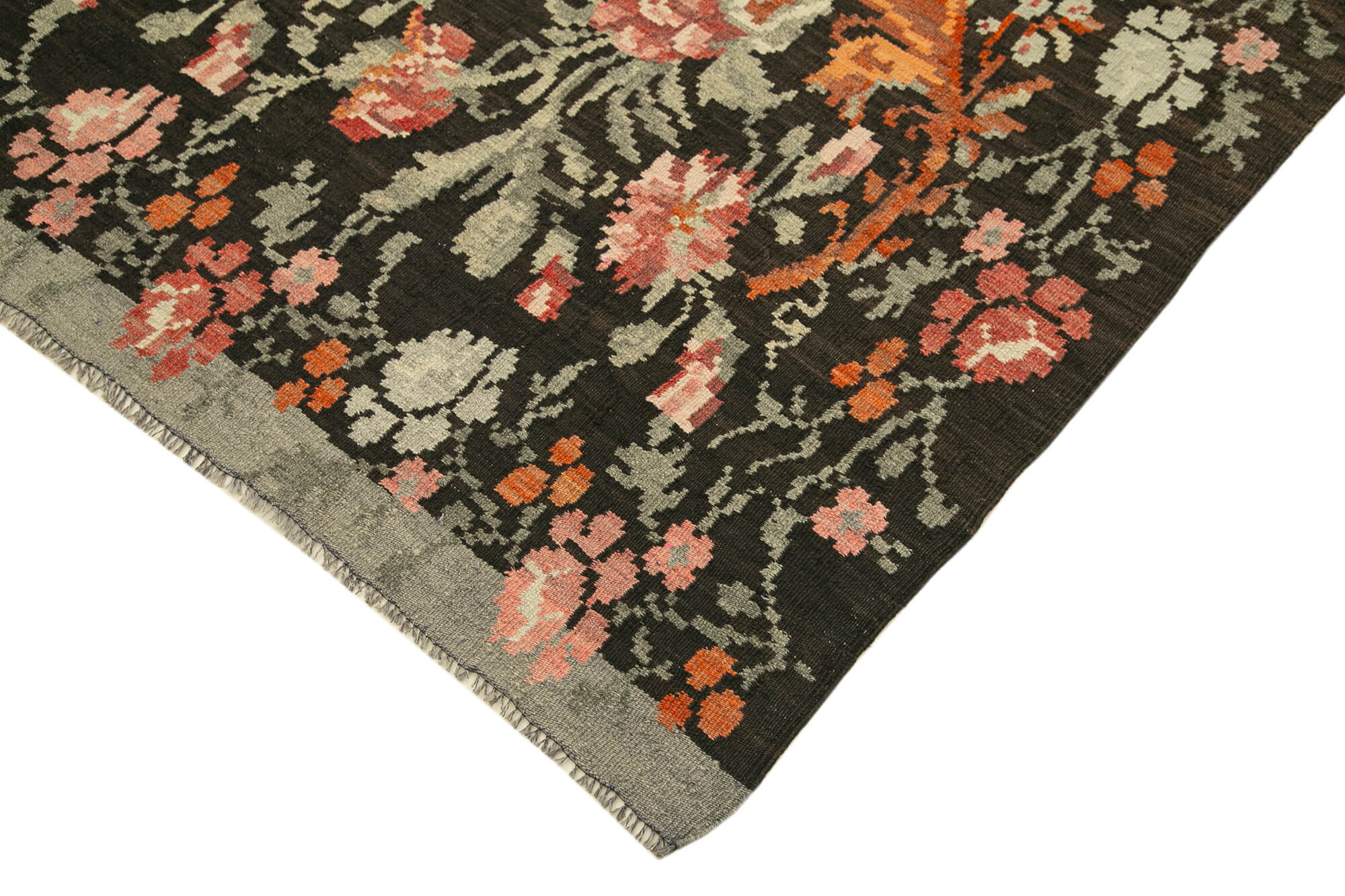 Collection of 5' 3'' x 10' 5'' Floral Kilim Rug in a gallery layout