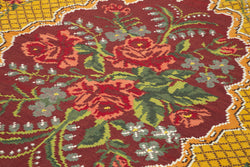 Collection of 6' 2'' x 9' 7'' Vintage Floral Kilim Rug in a gallery layout