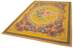 Collection of 6' 6'' x 9' 7'' Flat-Weave Rose Kilim Rug in a gallery layout