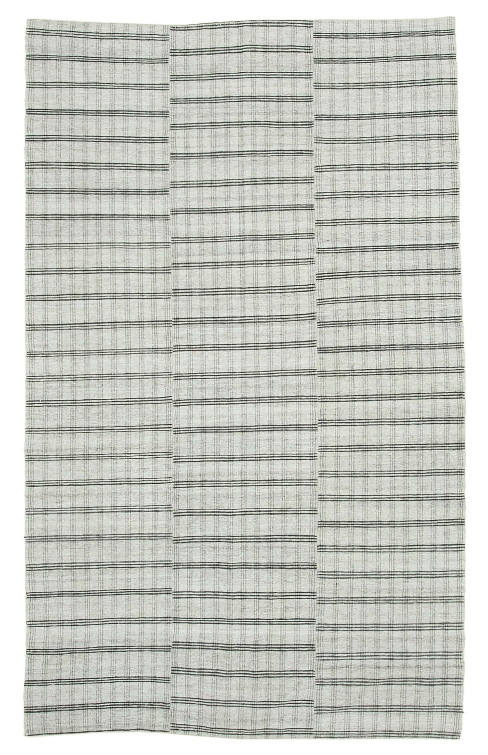 Collection of 5' 5'' x 9' 1'' Beige Color Thin Kilim Rug in a gallery layout