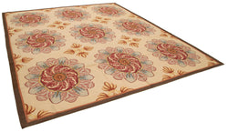 Collection of 10' 1'' x 11' 8'' Handmade Aubusson Kilim Rug in a gallery layout