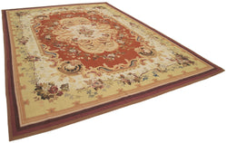 Collection of 10' x 13' 11'' Aubusson Kilim Rug in a gallery layout