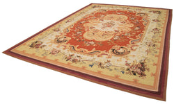 Collection of 10' x 13' 11'' Aubusson Kilim Rug in a gallery layout