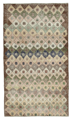 Collection of 4' 11'' x 8' 7'' Handmade Bohemian Rug in a gallery layout