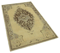 Collection of 3' 4'' x 5' 4'' Handmade Vintage Area Rug in a gallery layout