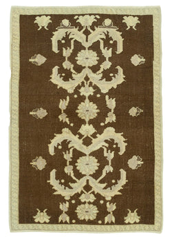 Collection of 3' 3'' x 4' 8'' Beige Handmade Area Rug in a gallery layout