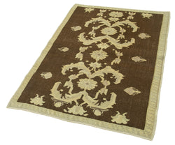 Collection of 3' 3'' x 4' 8'' Beige Handmade Area Rug in a gallery layout