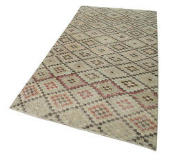 Collection of 4' 2'' x 8' 6'' Beige Bohemian Rug in a gallery layout