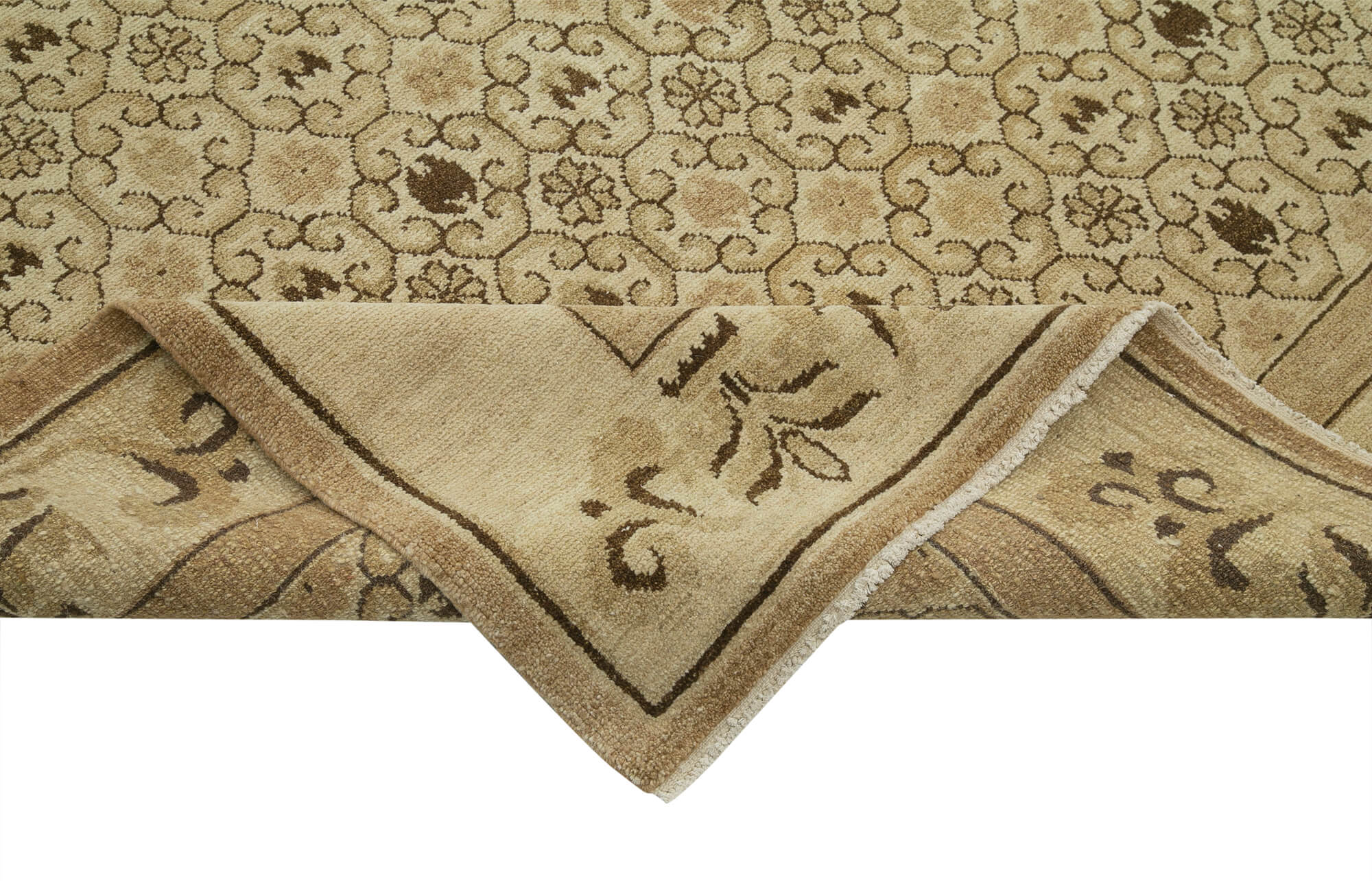 Collection of 10' x 13' 11'' Beige Decorative Oushak Rug in a gallery layout