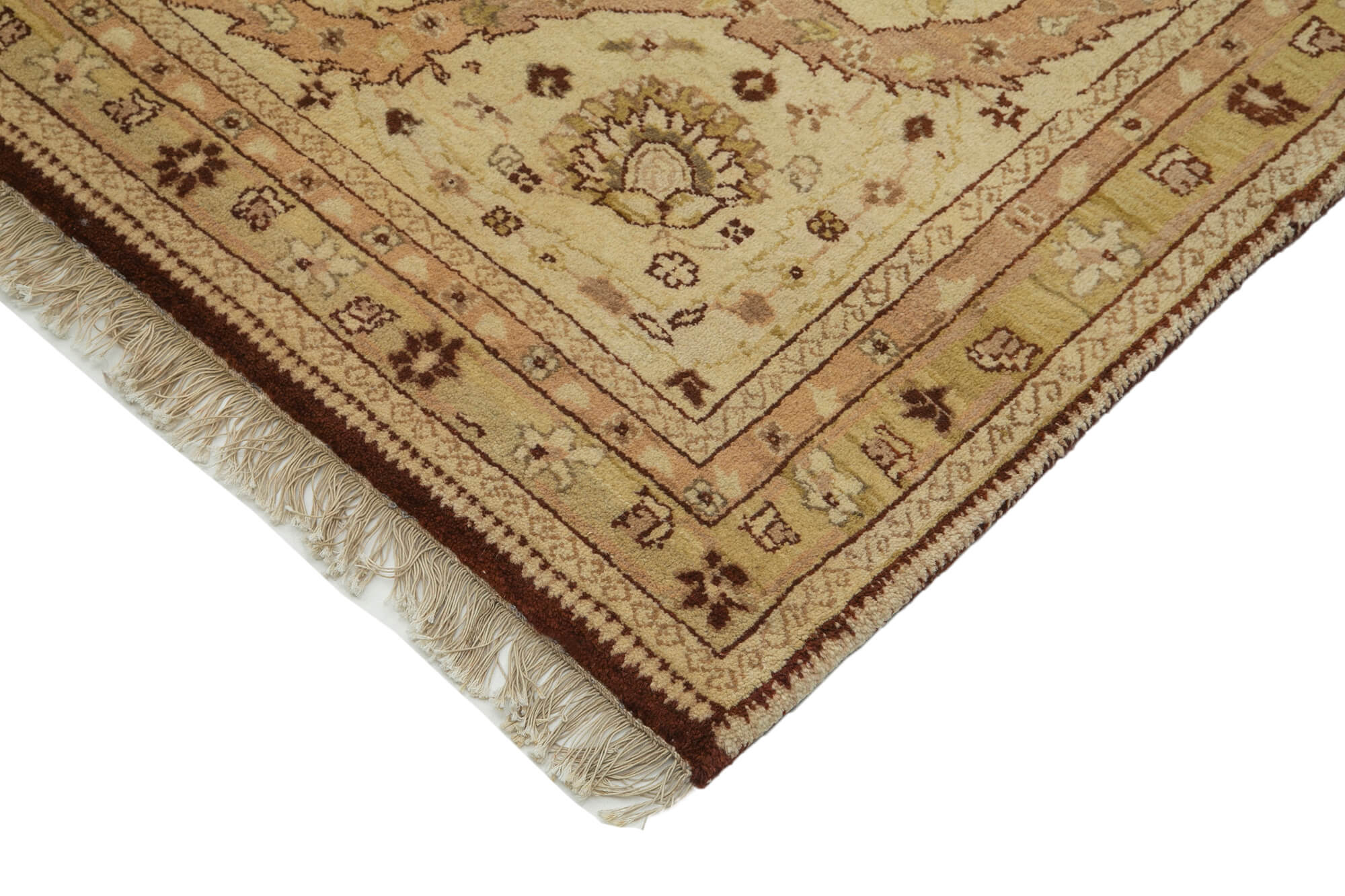 Collection of 9' 11'' x 13' 10'' Handmade Oriental Oushak Rug in a gallery layout