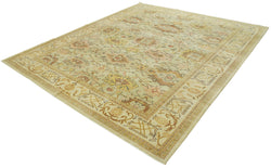 Collection of 8' 4'' x 9' 11'' Beige Handmade Oushak Rug in a gallery layout