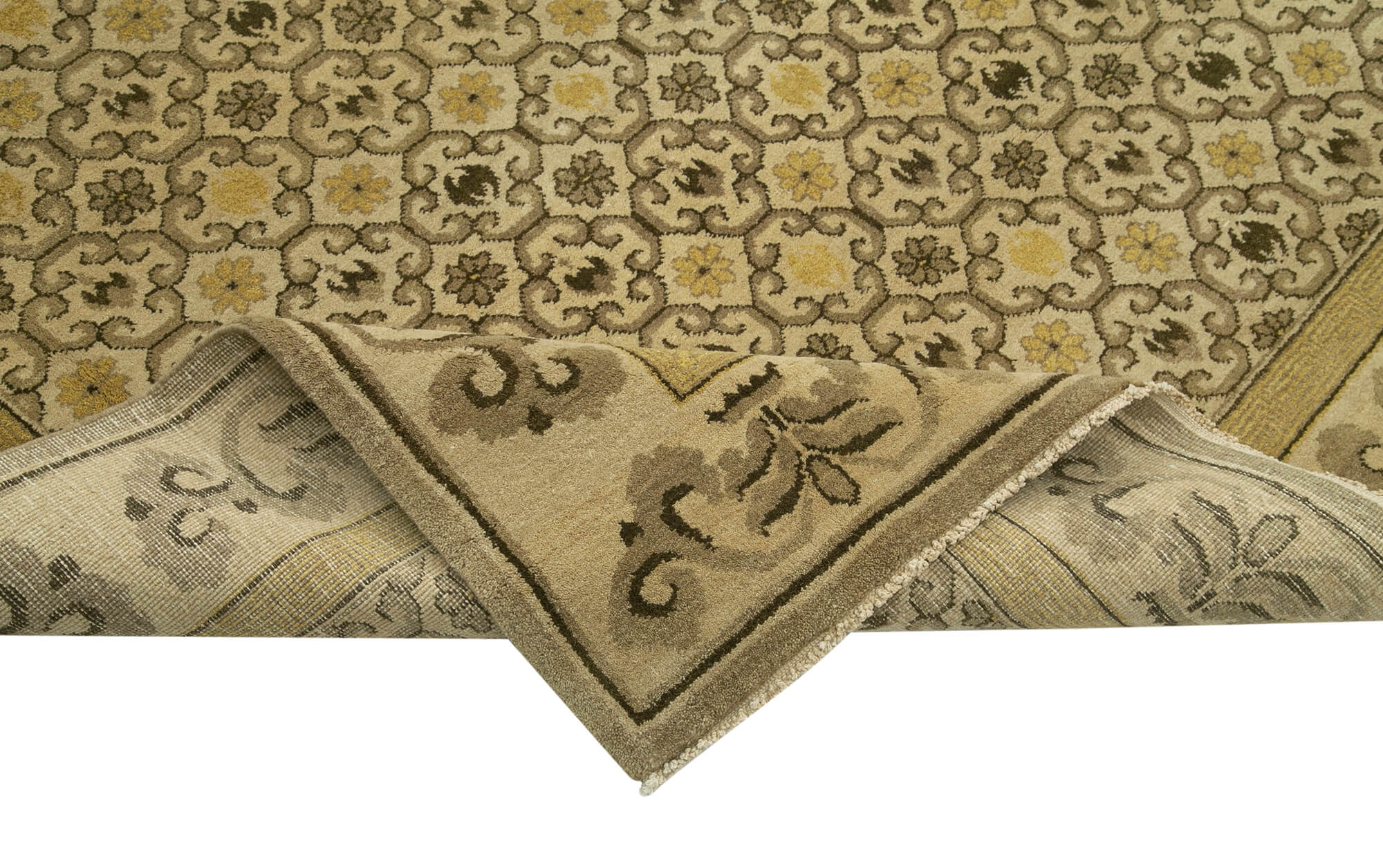 Collection of 9' 11'' x 14' 2'' Decorative Oushak Rug in a gallery layout