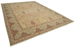 Collection of 10' 3'' x 13' 10'' Beige Oriental Oushak Rug in a gallery layout