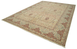 Collection of 10' 3'' x 13' 10'' Beige Oriental Oushak Rug in a gallery layout