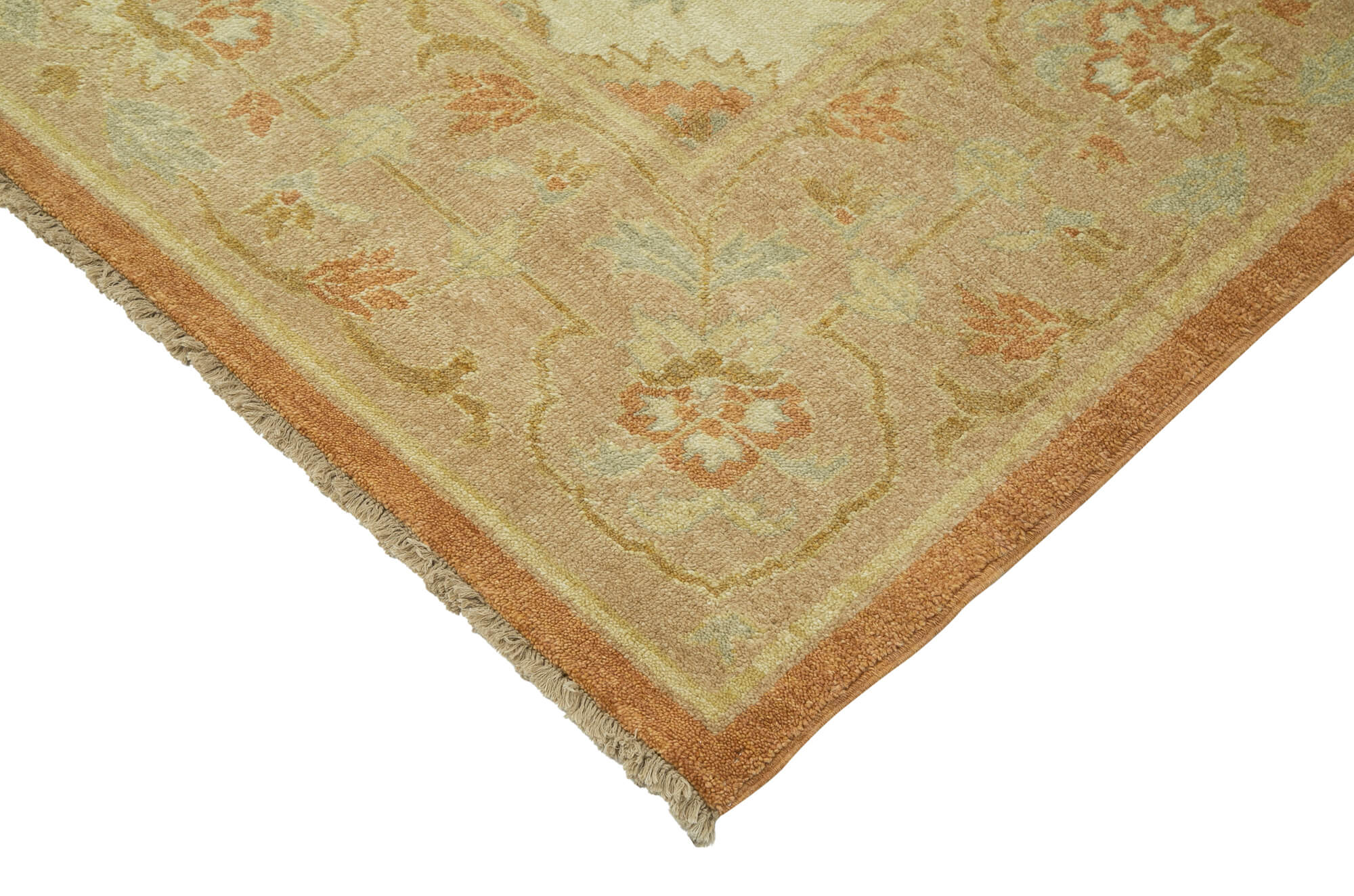 Collection of 8' 1'' x 10' 1'' Beige Oriental Oushak Rug in a gallery layout