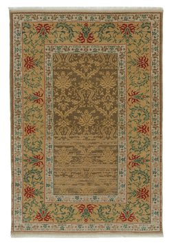 Collection of 4' 1'' x 5' 11'' Handmade Oushak Rug in a gallery layout