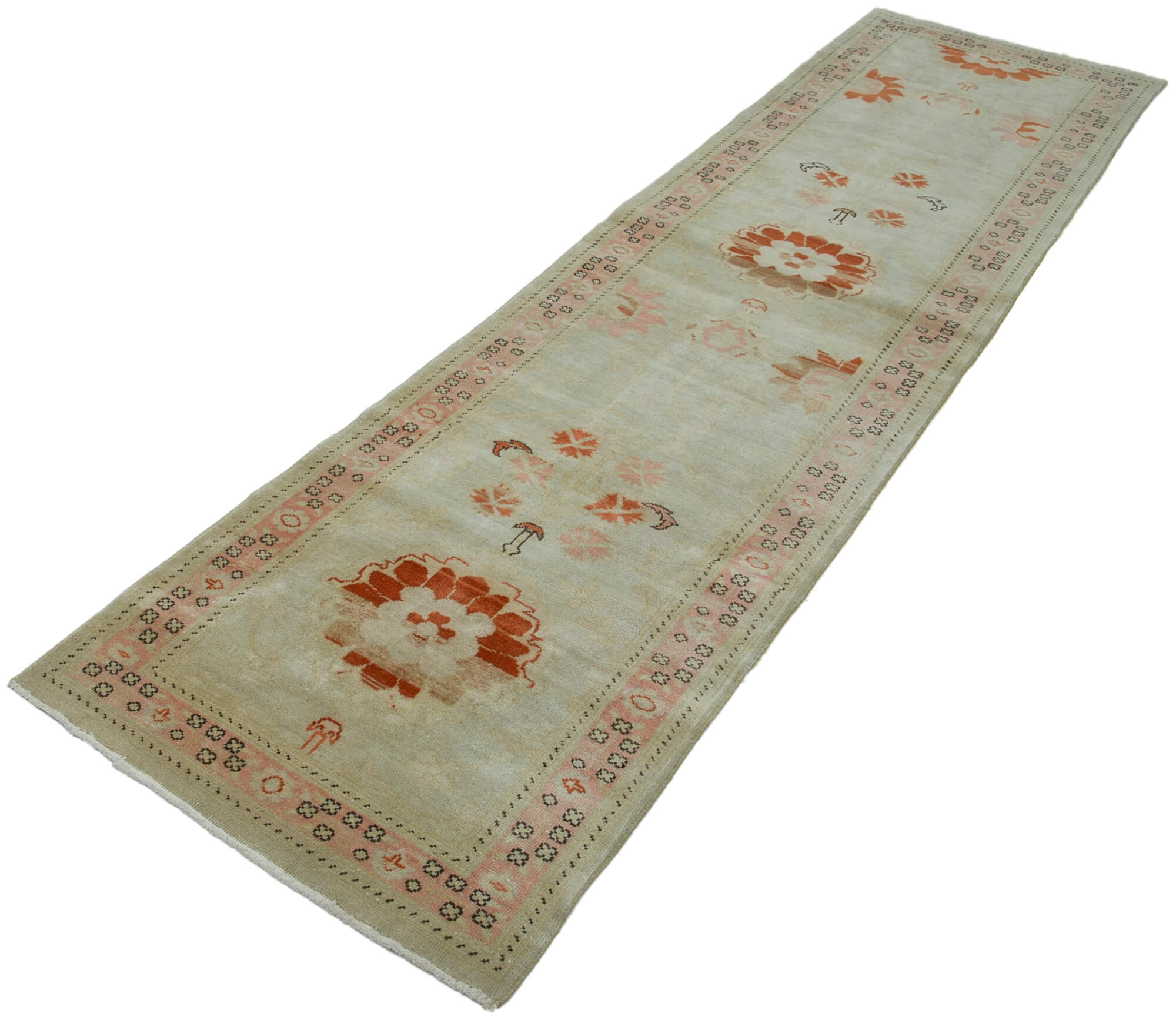 Collection of 2' 6'' x 10' 3'' Handmade Runner Rug in a gallery layout