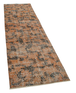 Collection of 2' 9'' x 9' 4'' Orange Over-dyed Runner Rug in a gallery layout