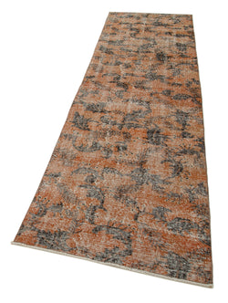 Collection of 2' 9'' x 9' 4'' Orange Over-dyed Runner Rug in a gallery layout