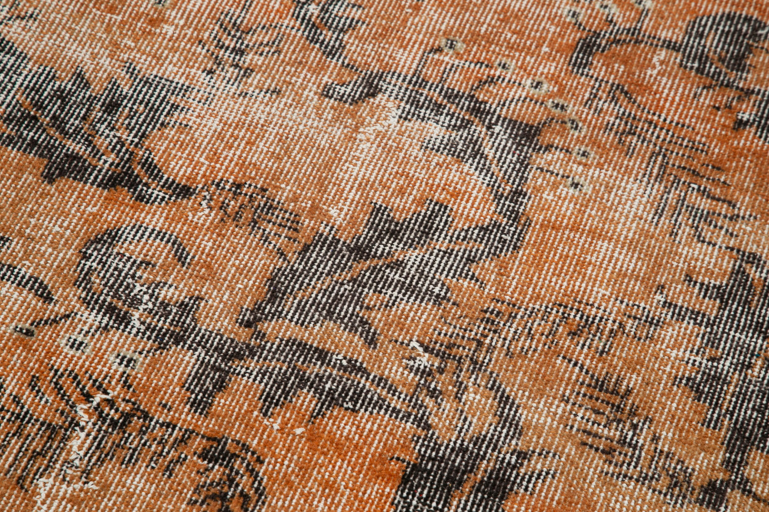 Collection of 2' 9'' x 9' 4'' Orange Over-dyed Runner Rug in a gallery layout