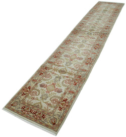 Collection of 2' 6'' x 13' 10'' Hand-Knotted Runner Rug in a gallery layout