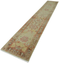 Collection of 2' 5'' x 13' 11'' Handmade Oushak Runner Rug in a gallery layout