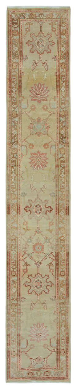 Collection of 2' 4'' x 13' 7'' Hand-Knotted Runner Rug in a gallery layout