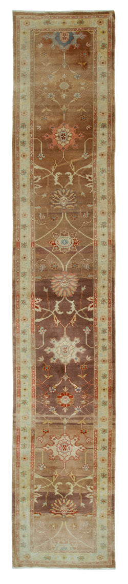 Collection of 2' 6'' x 13' 7'' Hand-Knotted Runner Rug in a gallery layout