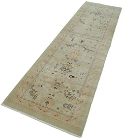 Collection of 2' 7'' x 10' 1'' Hand-Knotted Oushak Runner Rug in a gallery layout